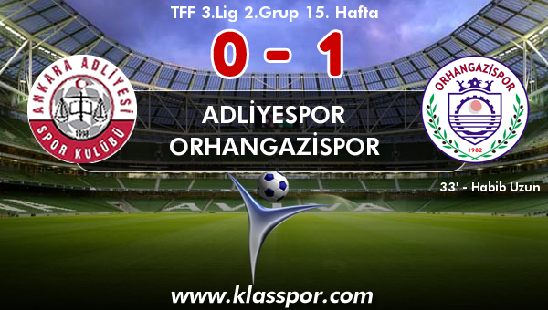 Adliyespor 0 - Orhangazispor 1