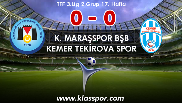 K. Maraşspor BŞB 0 - Kemer Tekirova Spor 0