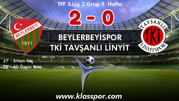 Beylerbeyispor 2 - TKİ Tavşanlı Linyit 0