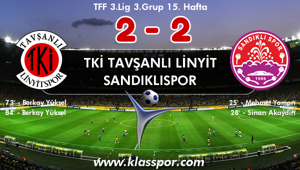 TKİ Tavşanlı Linyit 2 - Sandıklıspor 2