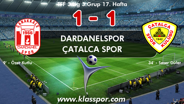 Dardanelspor 1 - Çatalca Spor 1