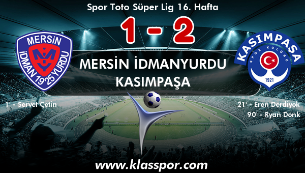 Mersin İdmanyurdu 1 - Kasımpaşa 2