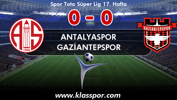 Antalyaspor 0 - Gaziantepspor 0