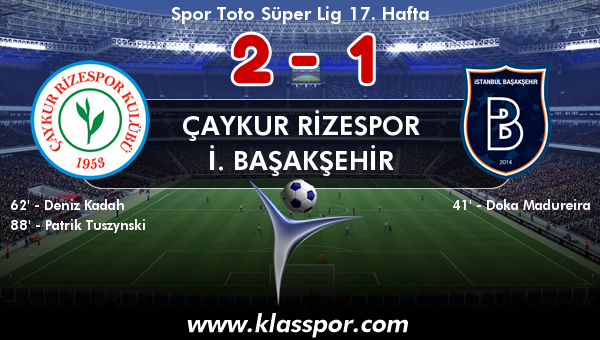 Çaykur Rizespor 2 - İ. Başakşehir 1