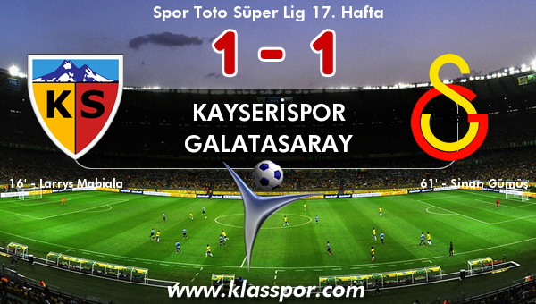 Kayserispor 1 - Galatasaray 1
