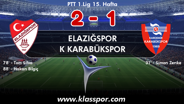Elazığspor 2 - K Karabükspor 1