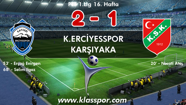 K.Erciyesspor 2 - Karşıyaka 1