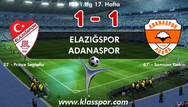 Elazığspor 1 - Adanaspor 1