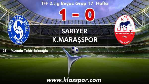 Sarıyer 1 - K.Maraşspor 0