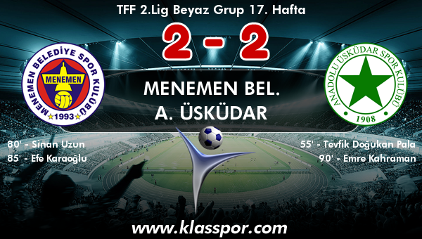 Menemen Bel. 2 - A. Üsküdar 2