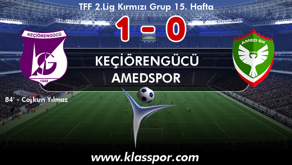 Keçiörengücü 1 - Amedspor 0