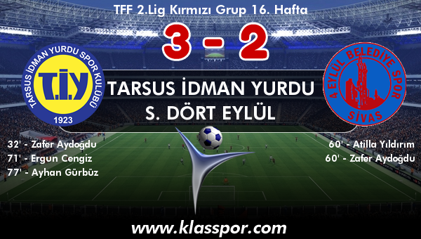 Tarsus İdman Yurdu 3 - S. Dört Eylül 2