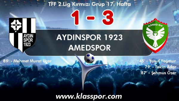 Aydınspor 1923 1 - Amedspor 3