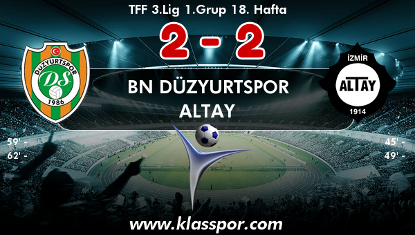 BN Düzyurtspor 2 - Altay 2