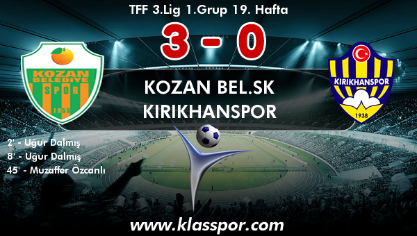 Kozan Bel.SK 3 - Kırıkhanspor 0