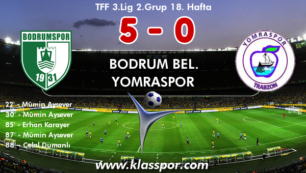 Bodrum Bel. 5 - Yomraspor 0