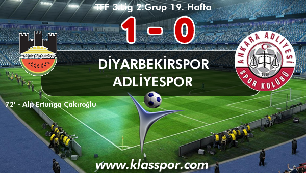 Diyarbekirspor 1 - Adliyespor 0