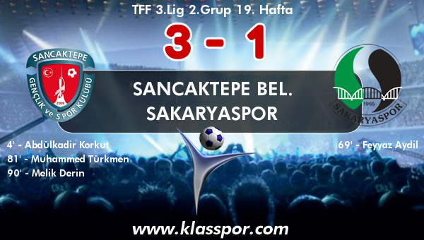 Sancaktepe Bel. 3 - Sakaryaspor 1