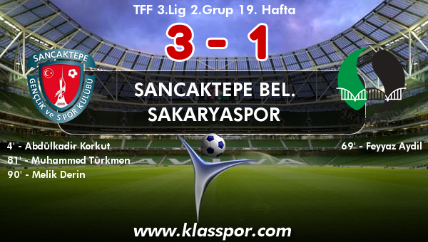 Sancaktepe Bel. 3 - Sakaryaspor 1