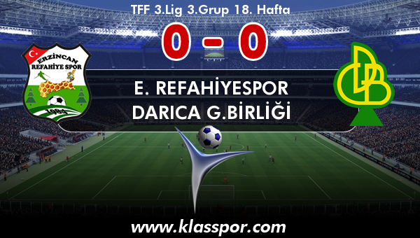 E. Refahiyespor 0 - Darıca G.Birliği 0
