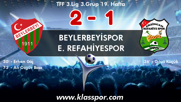 Beylerbeyispor 2 - E. Refahiyespor 1