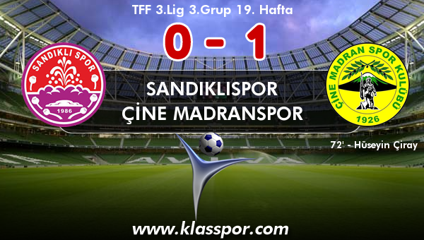 Sandıklıspor 0 - Çine Madranspor 1