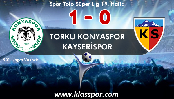 Torku Konyaspor 1 - Kayserispor 0