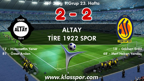 Altay 2 - Tire 1922 Spor 2