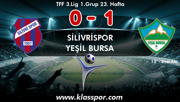 Silivrispor 0 - Yeşil Bursa 1