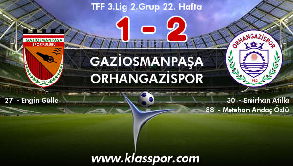 Gaziosmanpaşa 1 - Orhangazispor 2