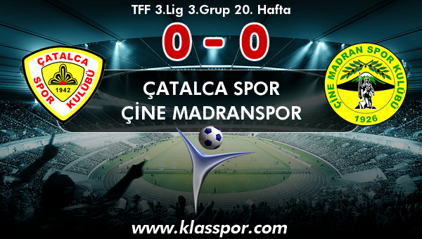 Çatalca Spor 0 - Çine Madranspor 0