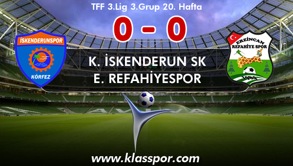 K. İskenderun SK 0 - E. Refahiyespor 0