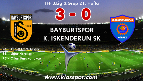 Bayburtspor 3 - K. İskenderun SK 0