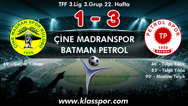 Çine Madranspor 1 - Batman Petrol 3