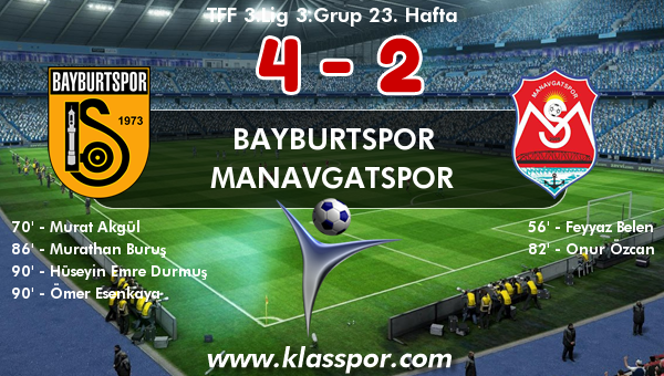 Bayburtspor 4 - Manavgatspor 2