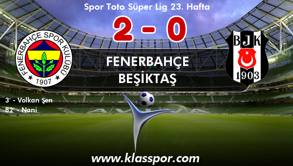 Fenerbahçe 2 - Beşiktaş 0