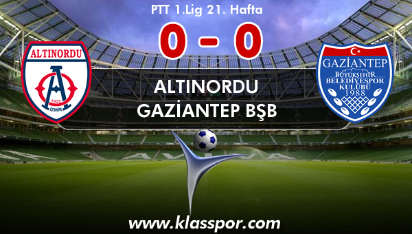 Altınordu 0 - Gaziantep BŞB 0