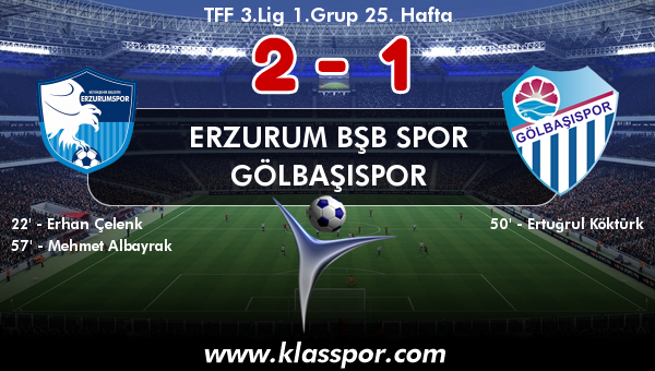 Erzurum Bşb Spor 2 - Gölbaşıspor 1