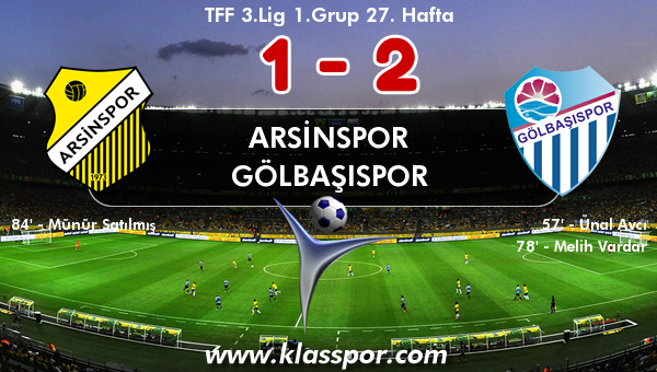 Arsinspor 1 - Gölbaşıspor 2