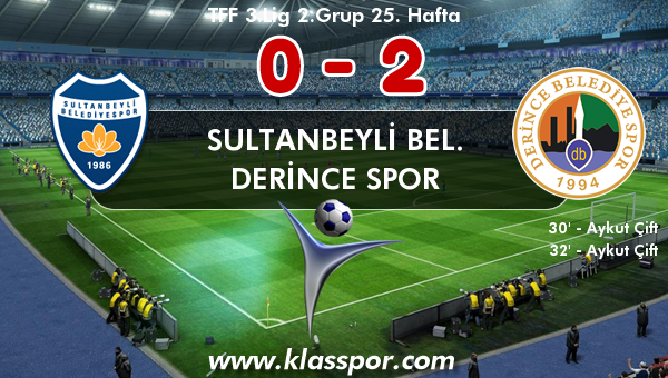 Sultanbeyli Bel. 0 - Derince Spor 2