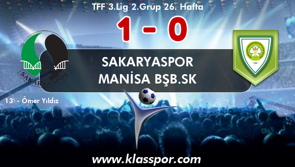 Sakaryaspor 1 - Manisa BŞB.SK 0