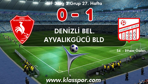 Denizli Bel. 0 - Ayvalıkgücü Bld 1