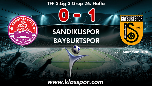 Sandıklıspor 0 - Bayburtspor 1