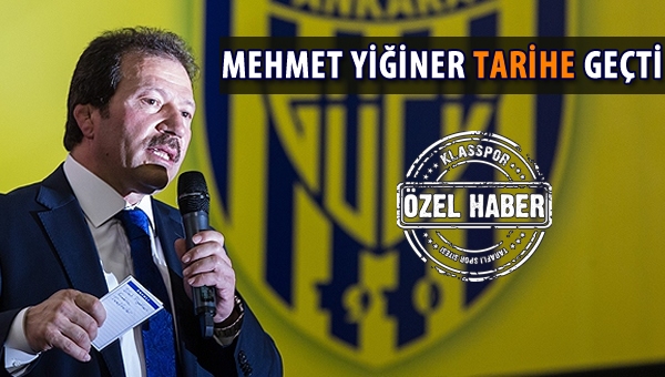 Mehmet Yiğiner tarihe geçti