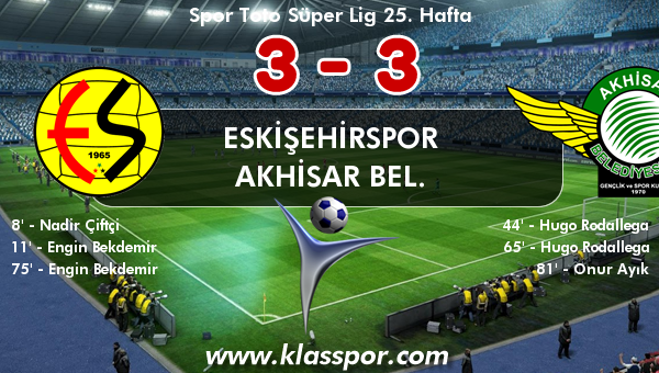 Eskişehirspor 3 - Akhisar Bel. 3