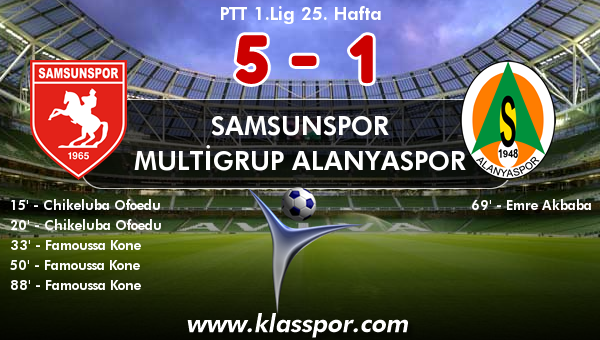 Samsunspor 5 - Multigrup Alanyaspor 1