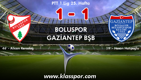 Boluspor 1 - Gaziantep BŞB 1