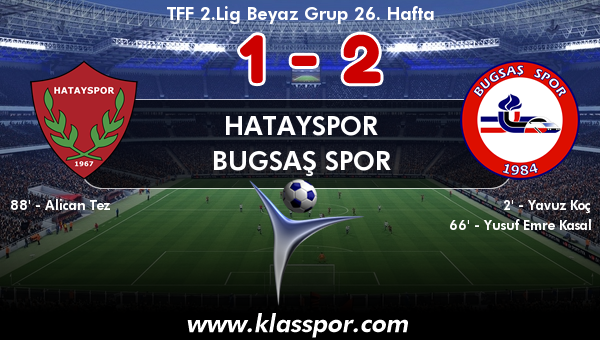 Hatayspor 1 - Bugsaş Spor 2