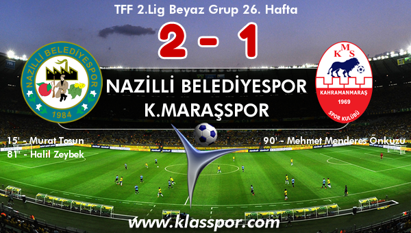 Nazilli Belediyespor 2 - K.Maraşspor 1