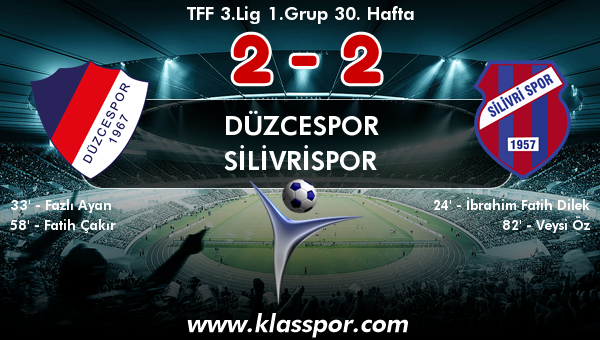 Düzcespor 2 - Silivrispor 2